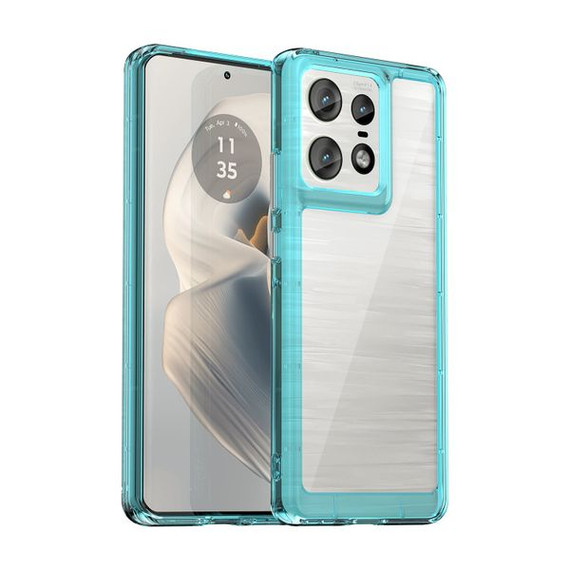 Moto Edge 50 Pro Soft Gel Bumper Case [Clear Blue]