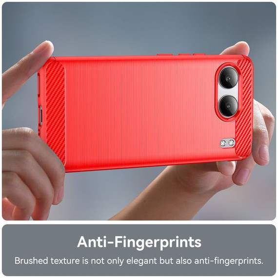 Oneplus Nord 4      Carbon Fibre Case    [Red]
