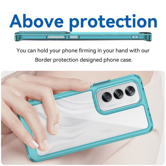 Oppo Reno 12 Soft Gel Bumper Case [Clear Blue]
