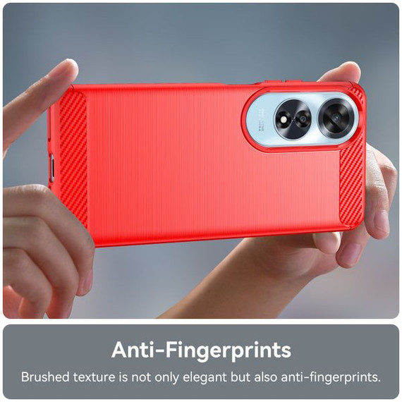 Oppo A60 4G      Carbon Fibre Case    [Red]