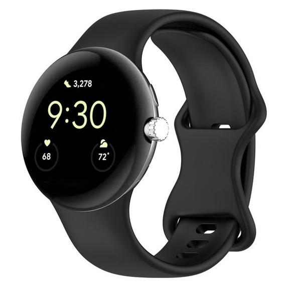 Google Pixel Watch 3 45Mm      Silicone Strap   [Black]