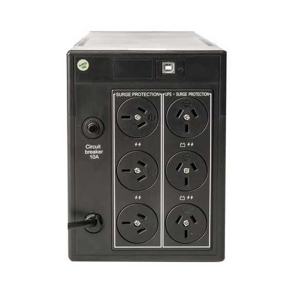 POWERSHIELD Defender 2000VA Line Interactive UPS with 3x NZ Power Sockets, Surge+Battery Backup & LCD Status Display - PSD2000
