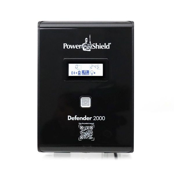 POWERSHIELD Defender 2000VA Line Interactive UPS with 3x NZ Power Sockets, Surge+Battery Backup & LCD Status Display - PSD2000 