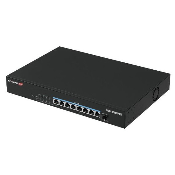 EDIMAX 8-Port 2.5GbE PoE++ Web Smart Switch with 10GbE SFP+ Port, 240W Power Budget, Rack Mount Kit Included - TGS-3109PLX