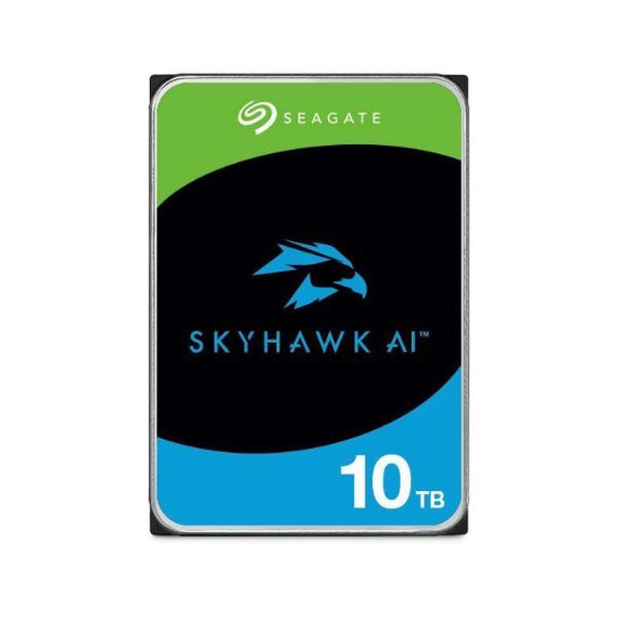 Seagate 10TB Skyhawk Surveillance HDD - 3.5" SATA3, 5400rpm, 256MB Cache, 24/7 Support, Up to 64 Cameras, Tarnish Resistant, 3-Year Warranty