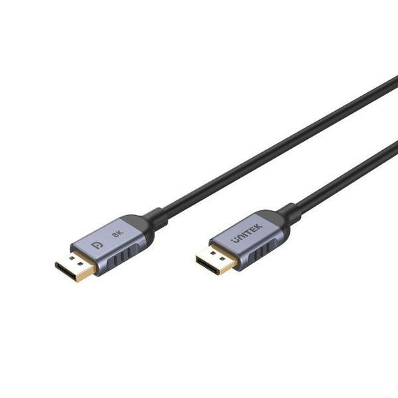 UNITEK 1m 8K DisplayPort 1.4 Cable - 60Hz, 204Hz Refresh Rate, 32Gbps, Gold Plated Connectors
