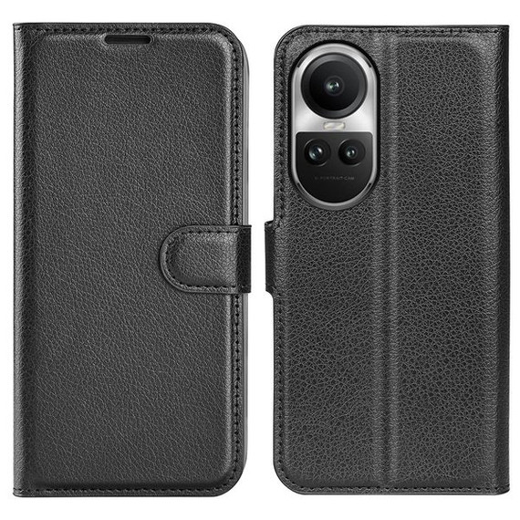 Oppo Reno 10 5G Pu Wallet Case [Black]