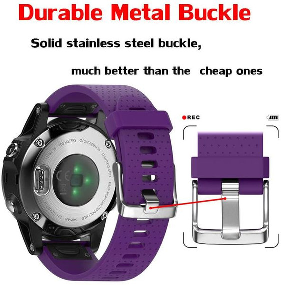 Garmin Fenix 8 43mm Silicone Strap [Purple]