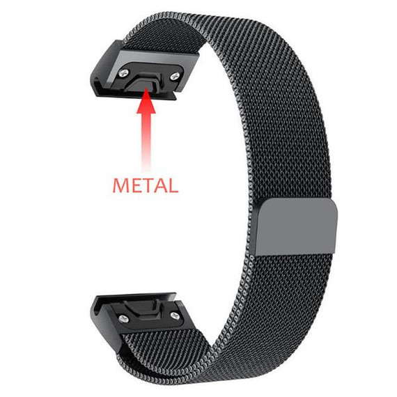Garmin Fenix 8 43mm Milanese Loop Strap [Black]