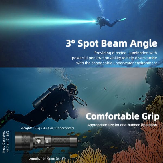 Nitecore Dl30 Diving Light Ip68 1100 Lumens