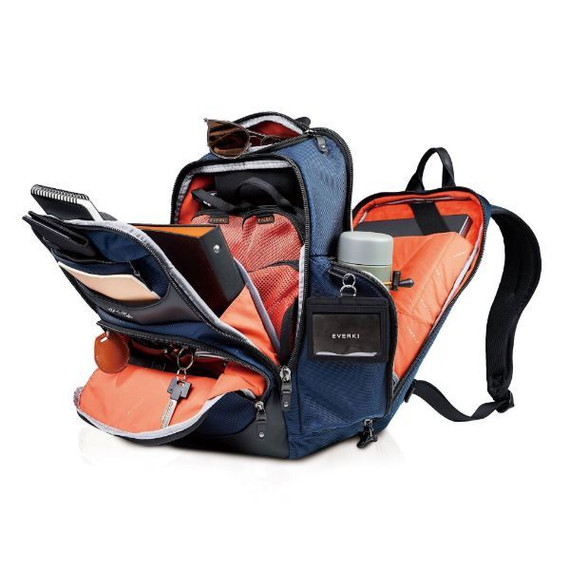 EVERKI Onyx Navy 15.6" Laptop Backpack with RFID Protection & Quick-Access Sunglass Case EKP132N