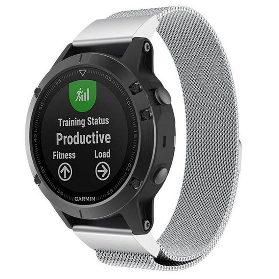 Garmin Instinct 3 - 50Mm Milanese Loop Strap [Silver]
