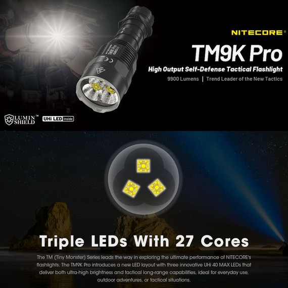 Nitecore Tm9K Pro 9900 Lumen Usb-C Rechargeable Flashlight