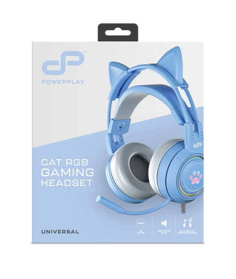 PowerPlay Cat RGB Gaming Headset (Purple)