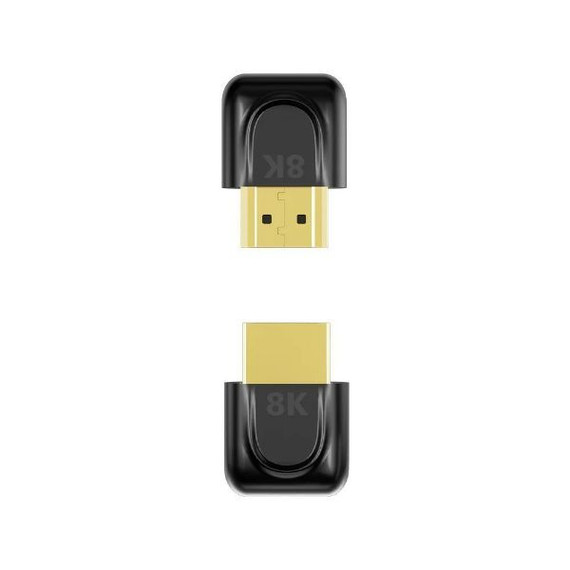 UNITEK 8K HDMI 90 & 270 Degree Right Angle Adapter with Gold-Plater Connectors. Supports HDMI 2.1, Plug & Play, Supports 8K@60Hz/4K@120Hz HDR Images. Black.