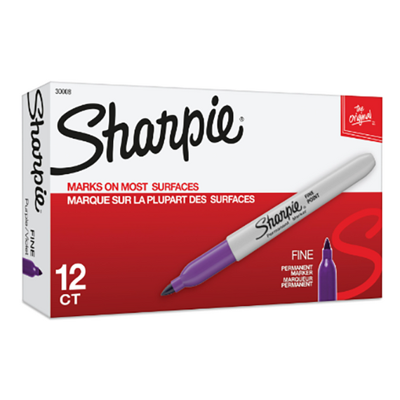 Sharpie Fine Point Permanent Marker Purple 30038 - (MOQ 12)    