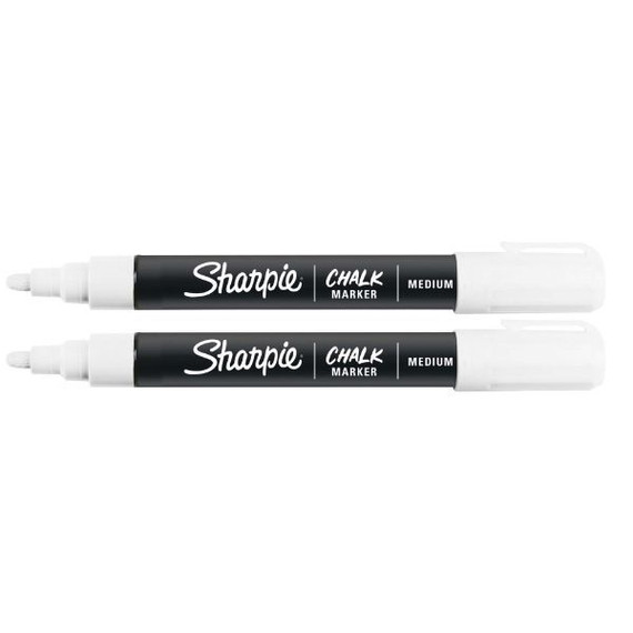 Sharpie White Chalk Wet Erase Marker. Pack of 2    