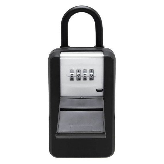 DYNAMIX XL LED Portable Key Storage Security Safe with Shackle. 4-Digit Resettable LED Dials for Better Visibilty in the Dark, Solid Metal Construction. Battery: CR2032 x 1pc (excluded)