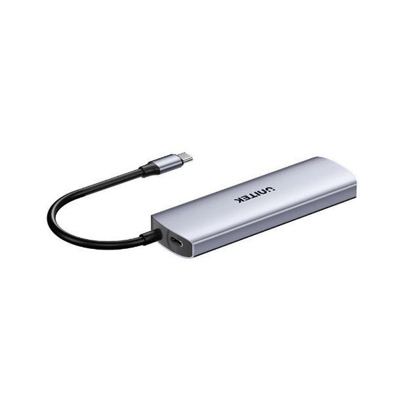 UNITEK 4-in-1 10Gbps USB Multi-Port Hub with USB-C Connector. Includes 2x USB-A & 2x USB-C Ports. 10Gbps Data Transfer Speed, Premium Aluminum Design, Universal Compatibility, Space Grey Colour.