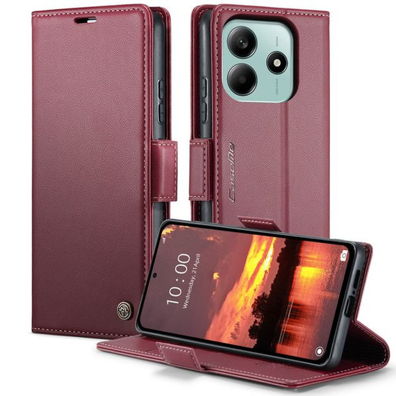 Xiaomi Redmi Note 14 5G      Pu Wallet Case    [Maroon]