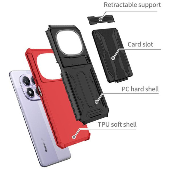 Xiaomi Redmi Note 14 Pro 5G      Heavy Duty Case    [Red]
