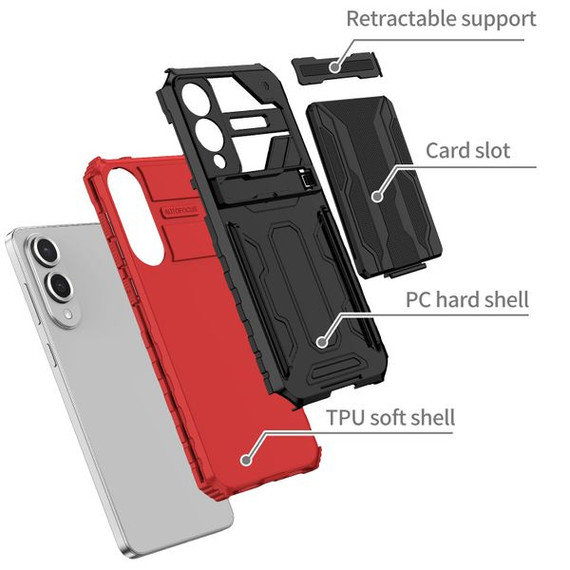 Galaxy S25 Edge      Heavy Duty Case    [Red]