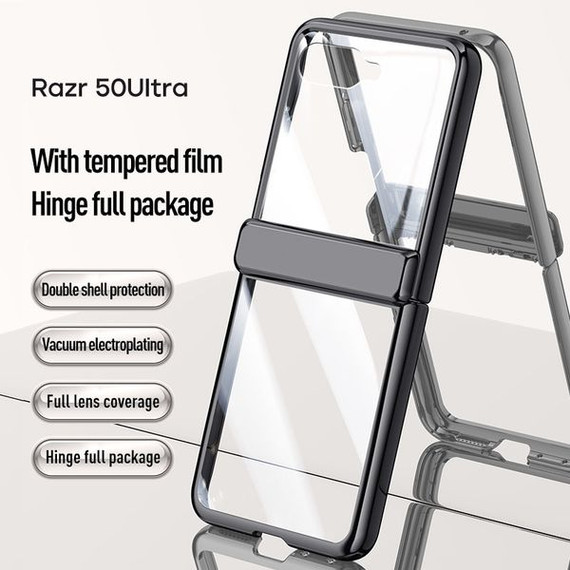Razr 50 Ultra      Electroplated Hinge Case    [Black]