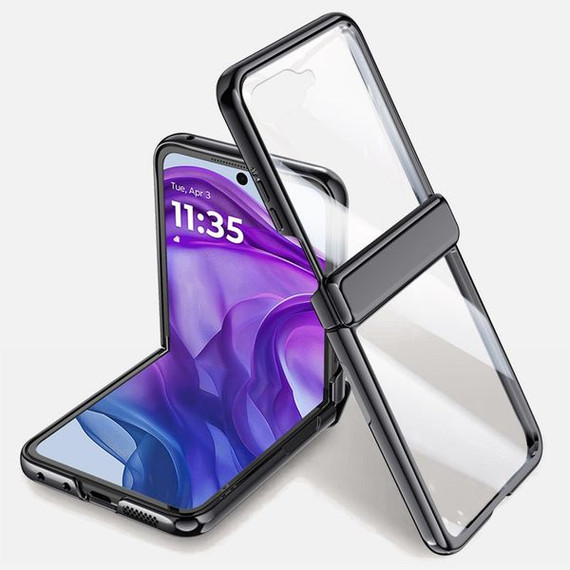 Razr 50 Ultra      Electroplated Hinge Case    [Black]