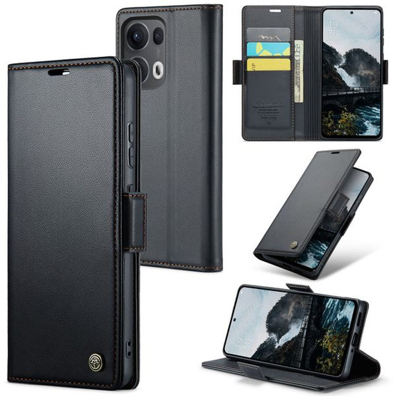 Oppo Reno 13 Pro 5G      Pu Wallet Case    [Black]