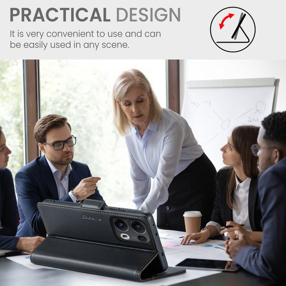 Oppo Reno 13 Pro 5G      Pu Wallet Case    [Black]