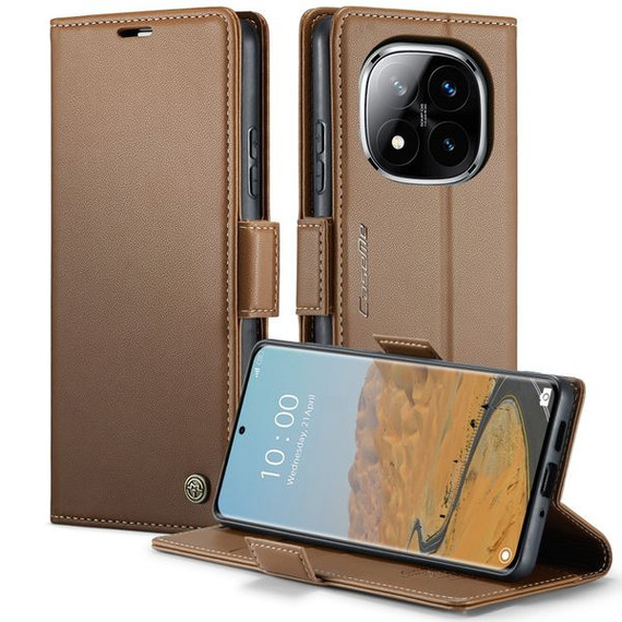 Xiaomi Redmi Note 14 Pro Plus 5G      Pu Wallet Case    [Brown]