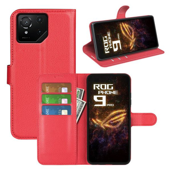 Asus Rog Phone 9      Pu Wallet Case    [Red]