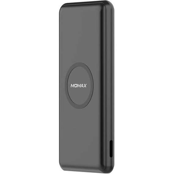 Momax 10000mAh Premium USB-C PD & Wireless Fast Charging Power Bank - Black