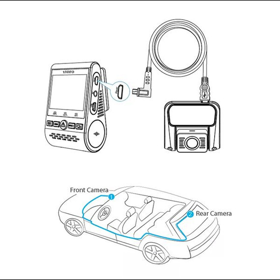 Viofo Rear Camera Cable For A129 Dash Cam
