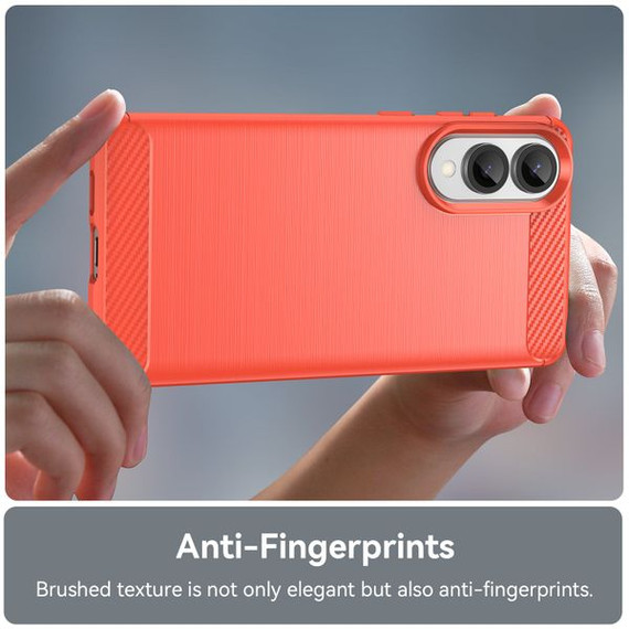 Samsung Galaxy S25 Edge      Carbon Fibre Case    [Red]