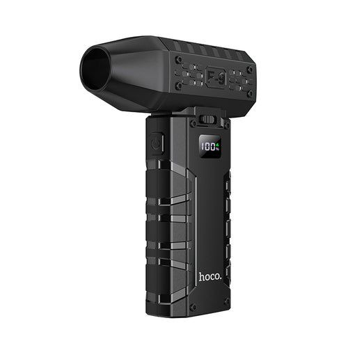 Hoco Portable High-Power Fan with 80,000 RPM Ultra-High Speed, Rechargeable Cooling Fan with Digital Display (HX67)