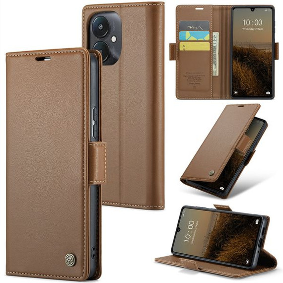 Xiaomi Poco C65      Pu Wallet Case    [Brown]