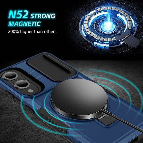 Galaxy S25 Edge      Magsafe Sliding Cover Case    [Navy]