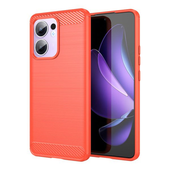 Oppo Reno 13 F 5G      Carbon Fibre Case    [Red]