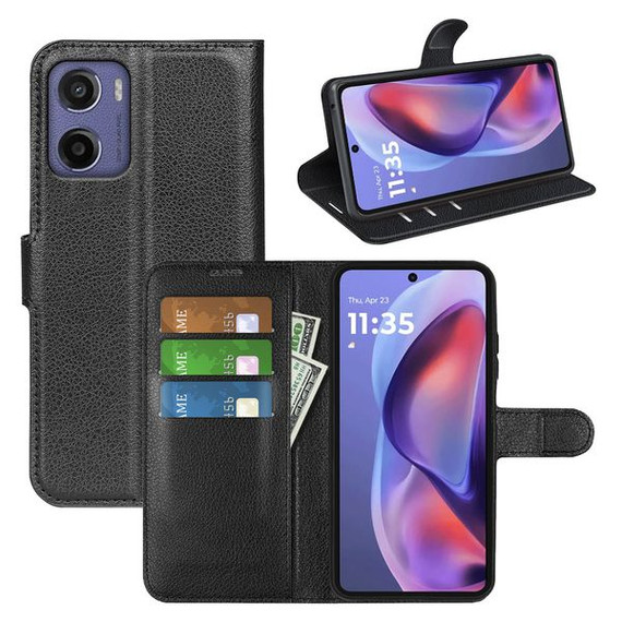 Moto G05      Pu Wallet Case    [Black]