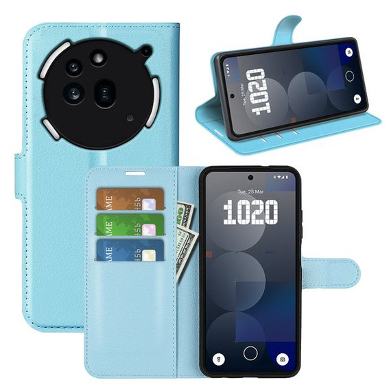 Nothing Phone (3A) Pro Pu Wallet Case [ Light Blue ]