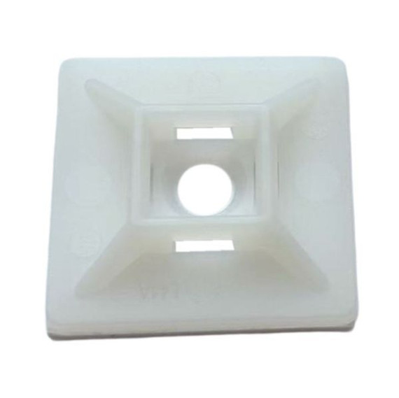 DYNAMIX 20 x 20mm Self Adhesive Natural Cable Ties Mount. Pack of 20   