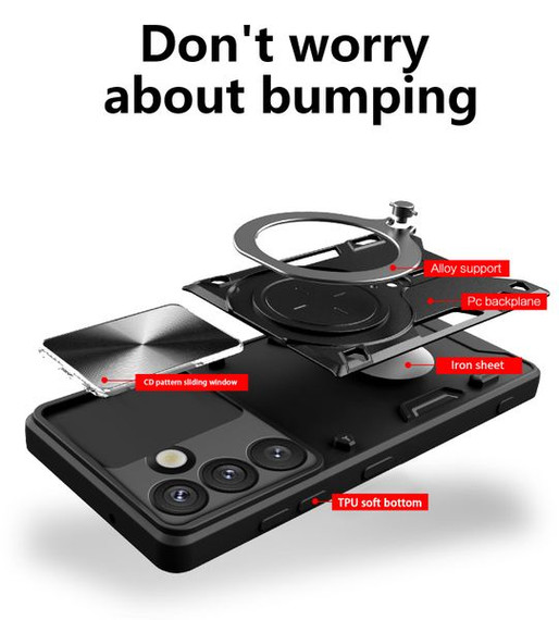 Samsung Galaxy S25Fe      Ring Kickstand Case    [Red]