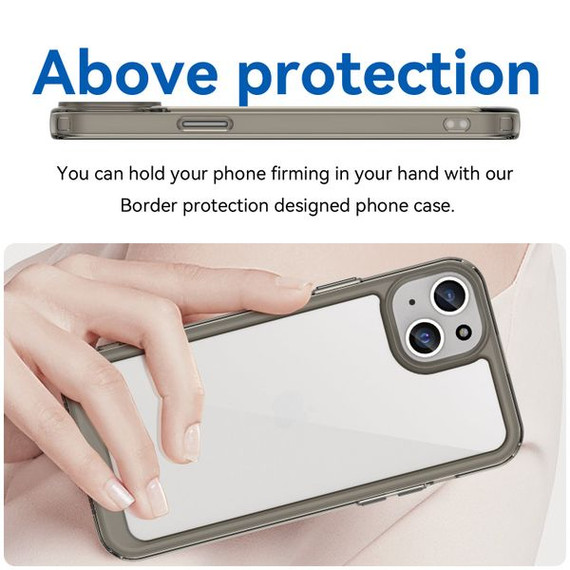 Iphone 15 Plus      Soft Gel Case    [Clear Grey]