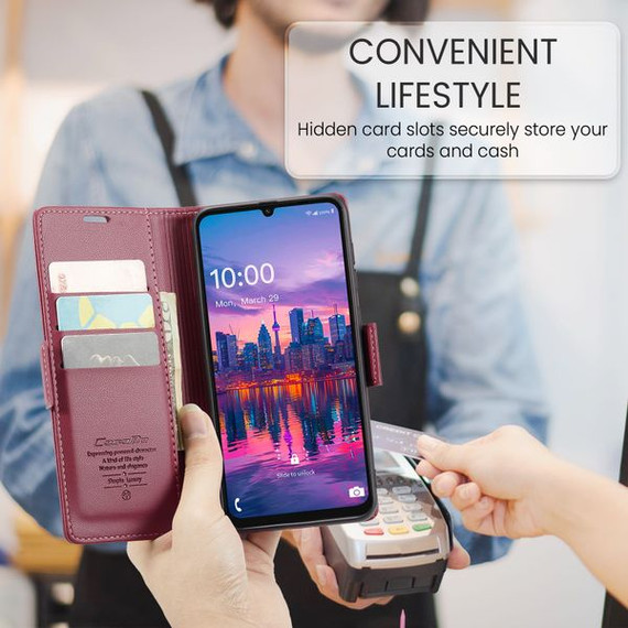 Samsung Galaxy A17 5G      Pu Wallet Case    [Maroon]