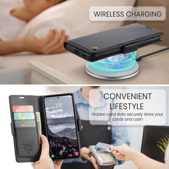 Samsung Galaxy S25Fe      Pu Wallet Case    [Black]