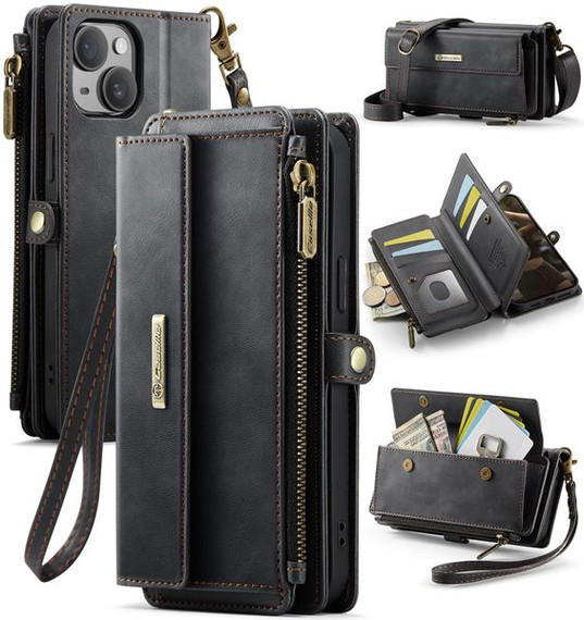 Iphone 15      Crossbody Wallet    [Black]