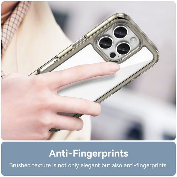 Iphone 16 Pro      Soft Gel Case    [Clear Grey]