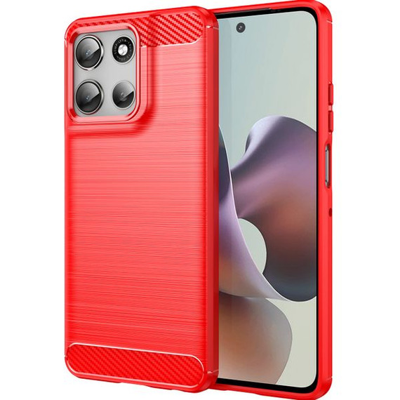 Moto G56      Carbon Fibre Case    [Red]