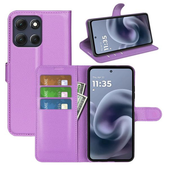 Moto G86      Pu Wallet Case    [Purple]